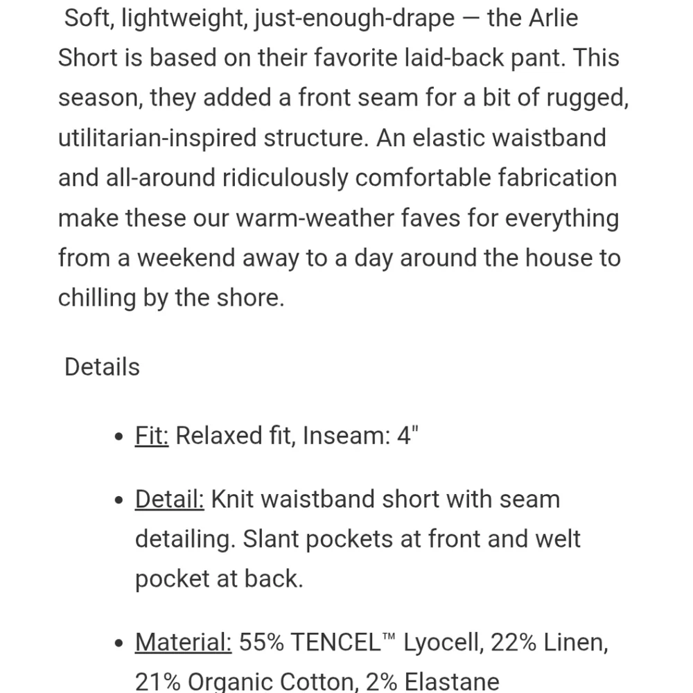 FAHERTY Arlie Day Shorts Faded Navy Linen Blend Large - Picture 4 of 12